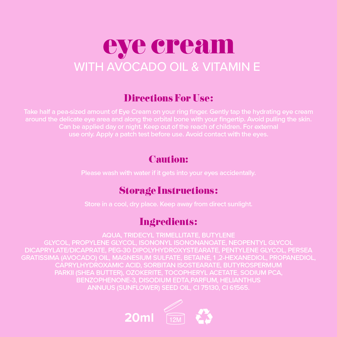 Free Brightening Vitamin E Eye Cream - Give Me Cosmetics