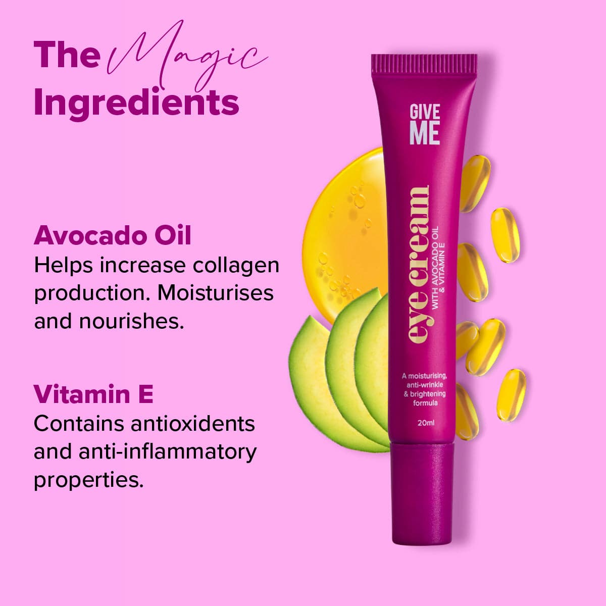 Free Brightening Vitamin E Eye Cream - Give Me Cosmetics