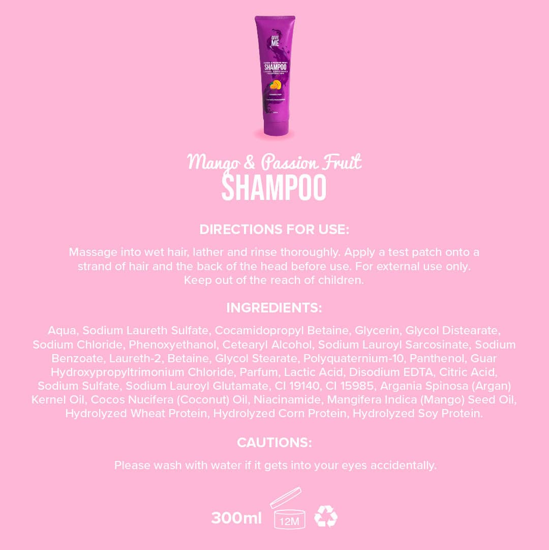 Shampoo - Mango & Passion Fruit - Give Me Cosmetics